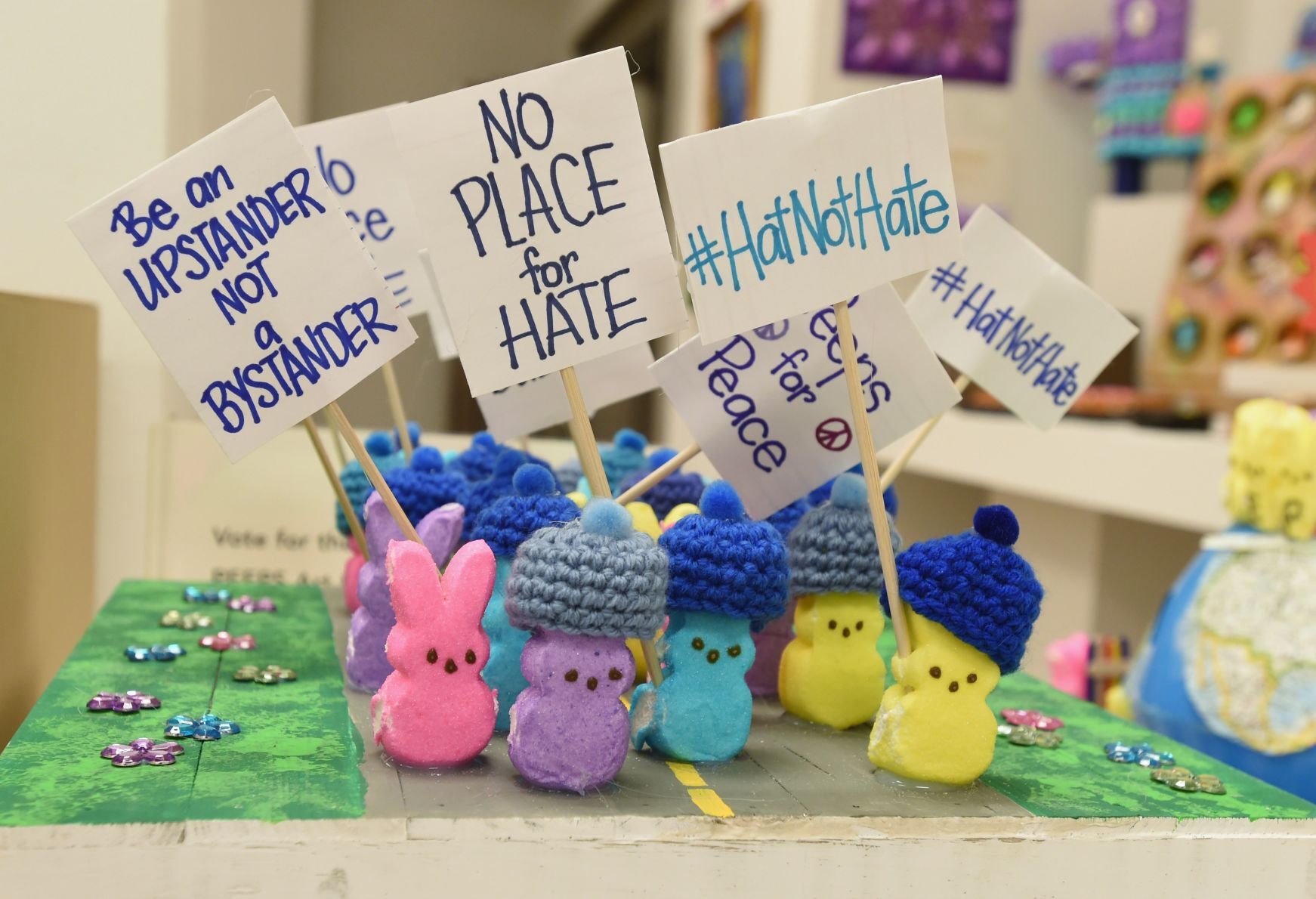 Jean Berens' "Peeps Protest Bullying"